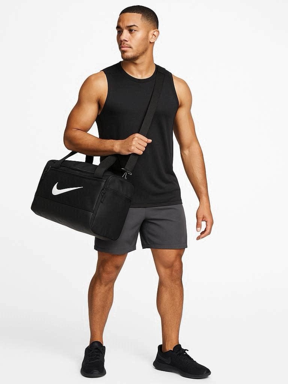 NWT Nike Brasilia 9.5 Extra Small Duffel Bag Black - Picture 6 of 7